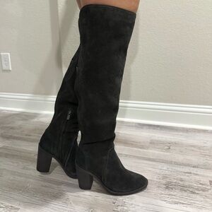 Vince Camuto Charcoal Suede Over the Knee Boots